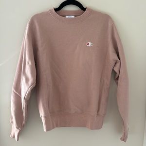 champion light pink crewneck